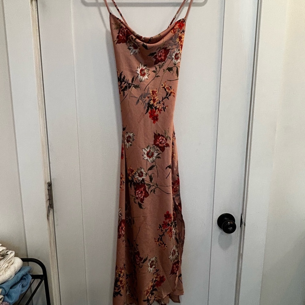 ASTR The Label Gaia Floral Spaghetti Strap Dress - Pink